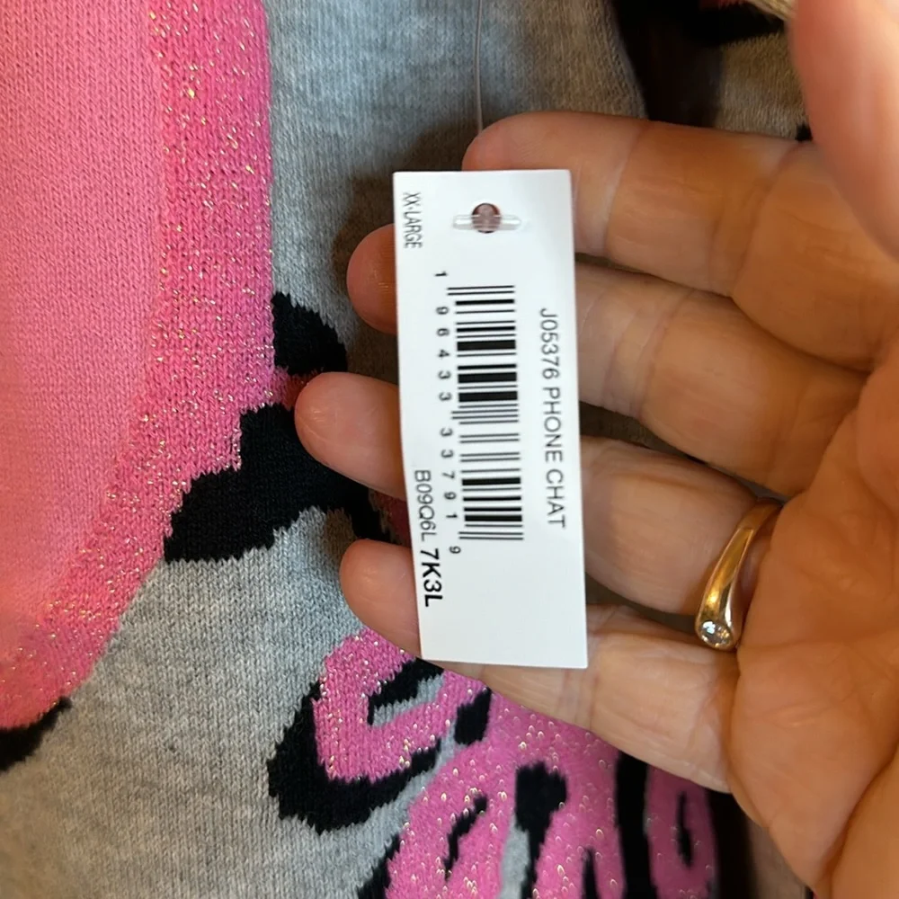 Spotted Zebra Girls Long Sleeve Swing Sweater Dress with Graphic Dial Phone